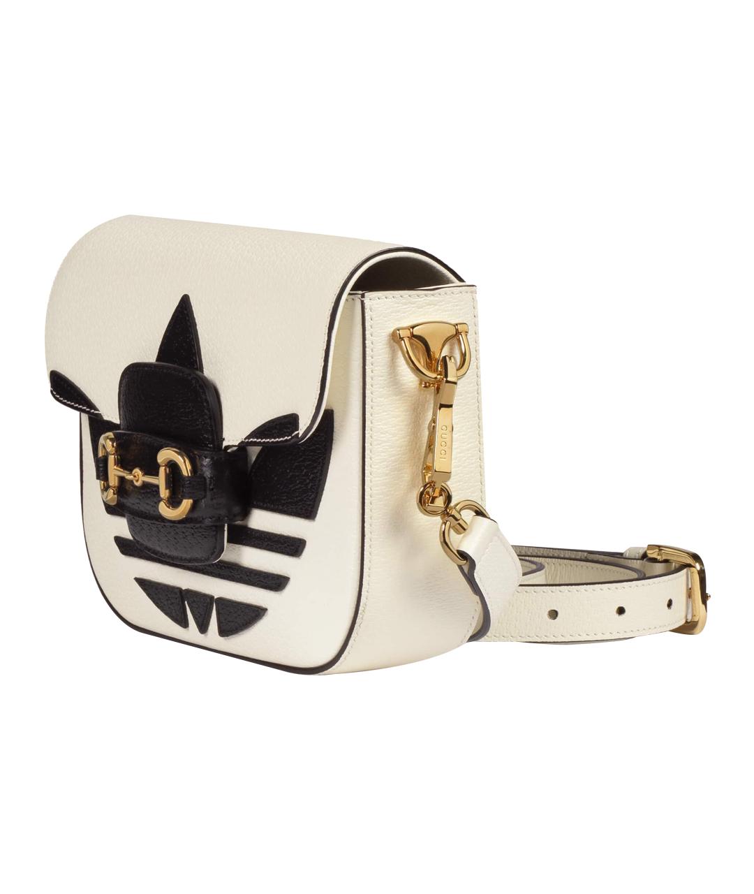 GUCCI Белая кожаная сумка через плечо, фото 3