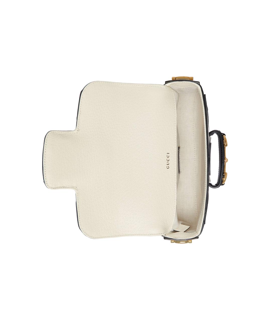 GUCCI Белая кожаная сумка через плечо, фото 7