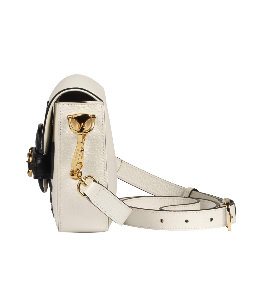 GUCCI Белая кожаная сумка через плечо, фото 4