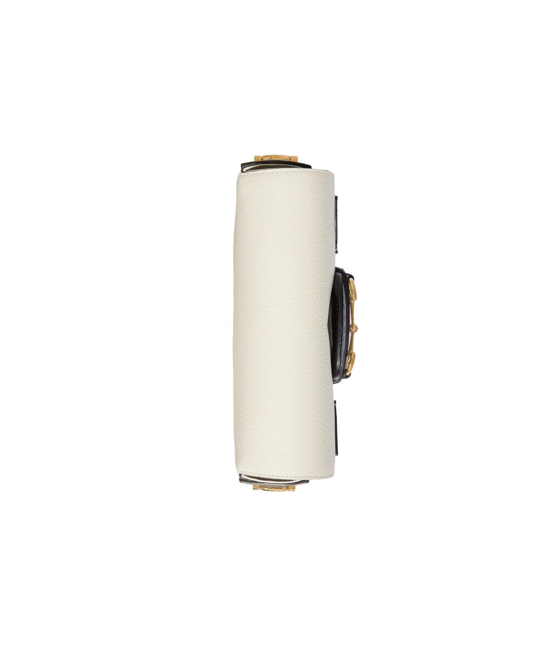 GUCCI Белая кожаная сумка через плечо, фото 6