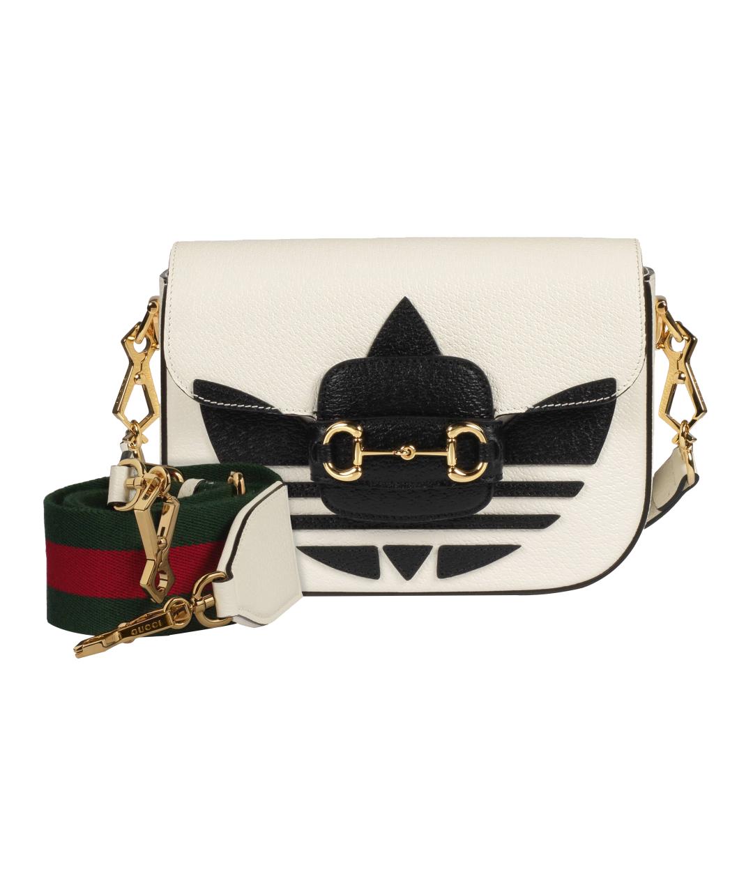 GUCCI Белая кожаная сумка через плечо, фото 2