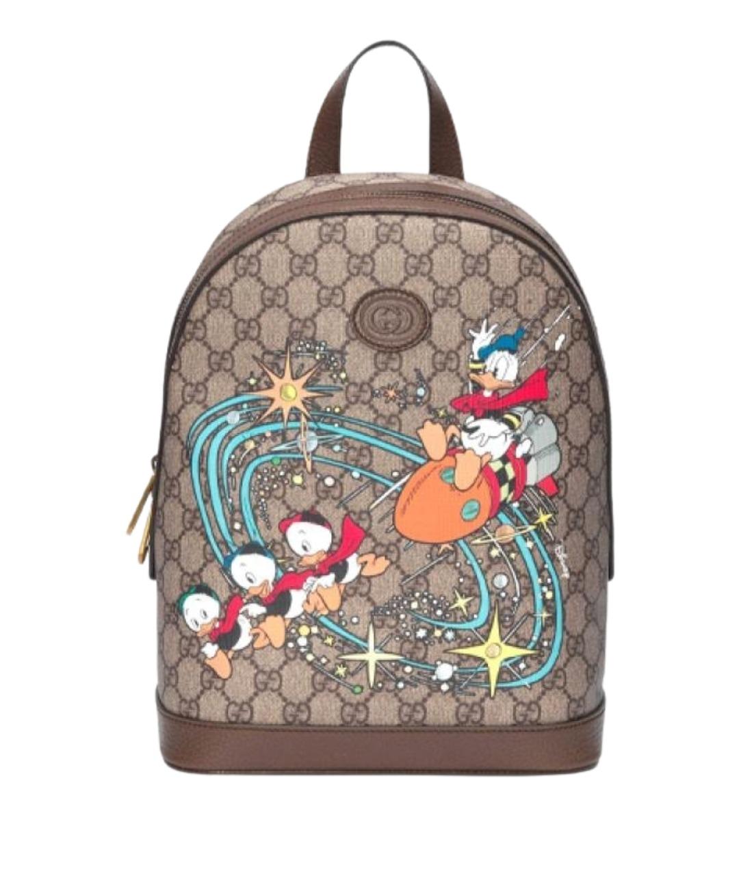 GUCCI Бежевый рюкзак из канвы, фото 1