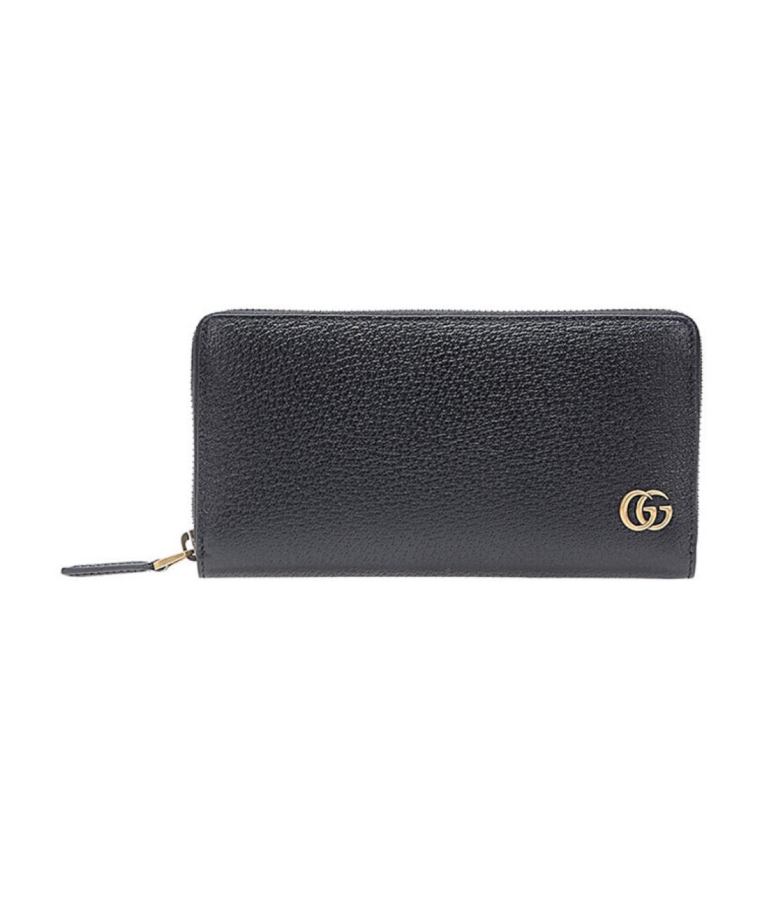 GUCCI Черный кожаный кошелек, фото 1