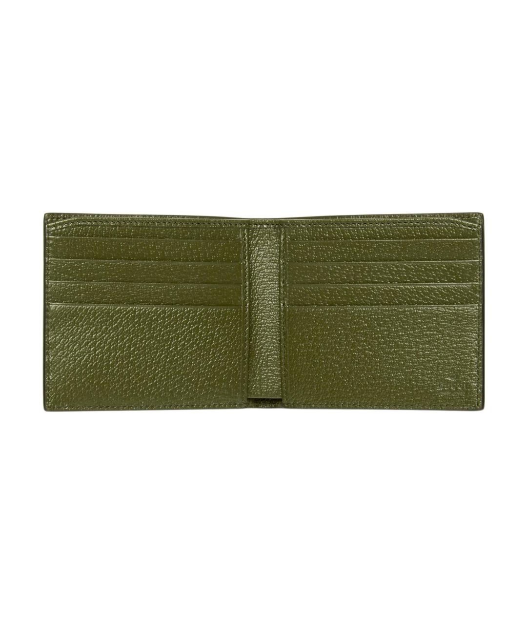 GUCCI Зеленый кожаный кошелек, фото 5