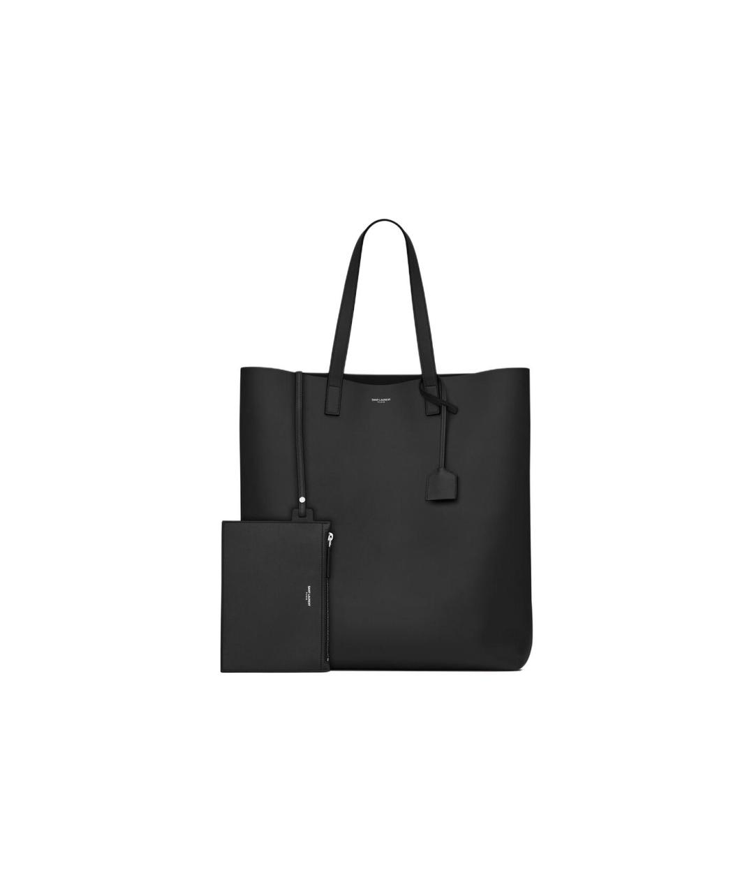 SAINT LAURENT Черная кожаная сумка на плечо, фото 6