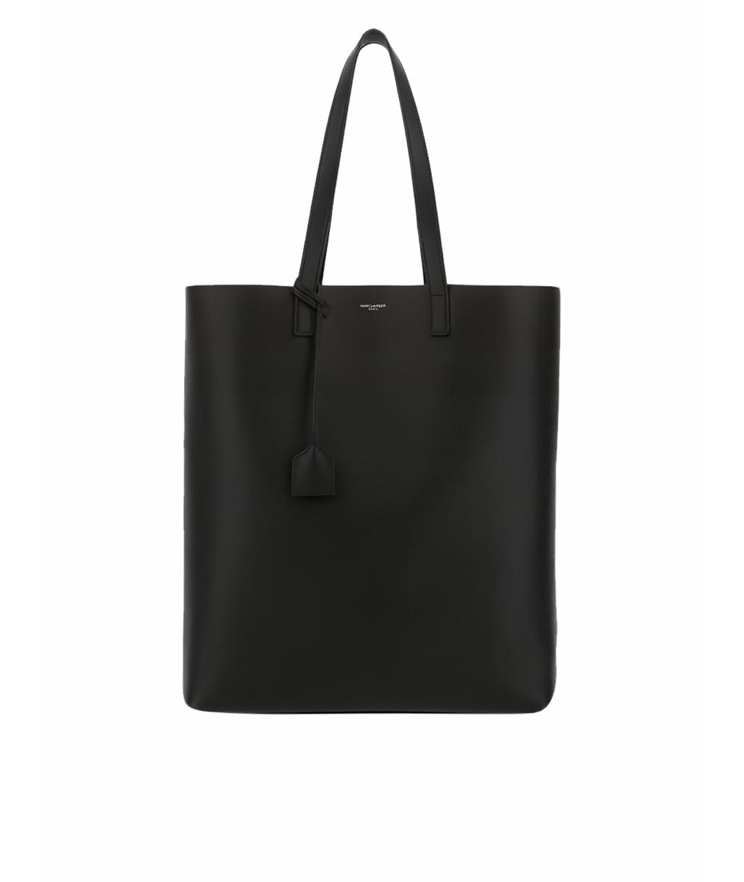 SAINT LAURENT Черная кожаная сумка на плечо, фото 1