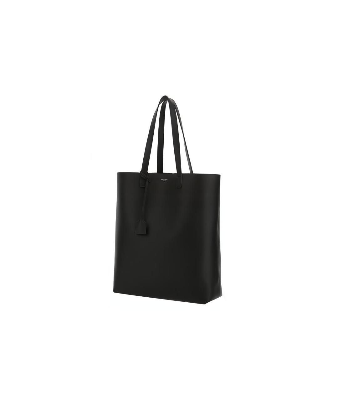SAINT LAURENT Черная кожаная сумка на плечо, фото 2