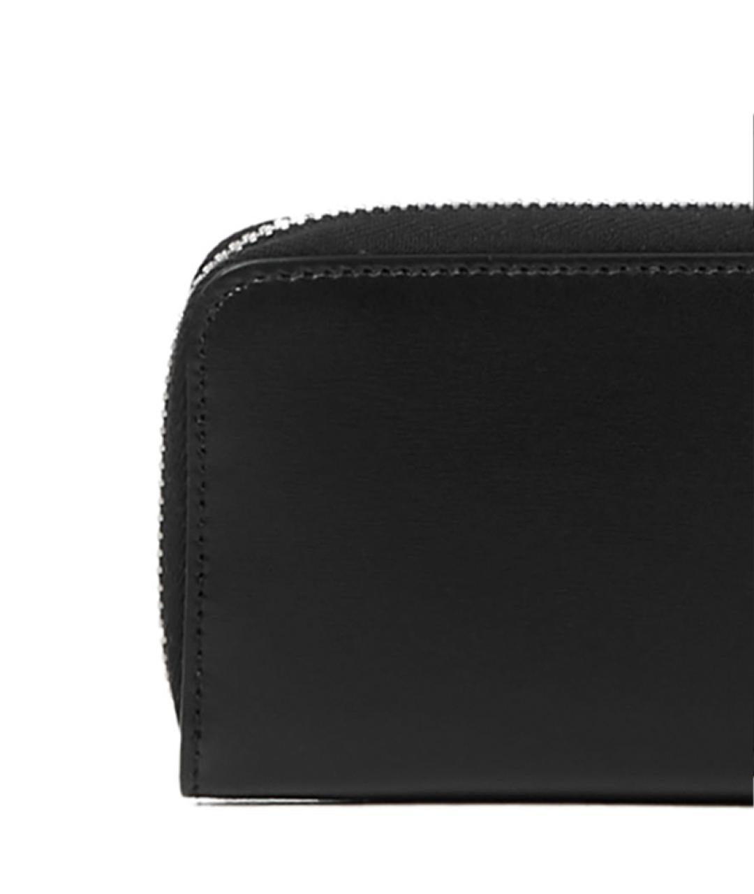 SAINT LAURENT Черный кожаный кошелек, фото 4