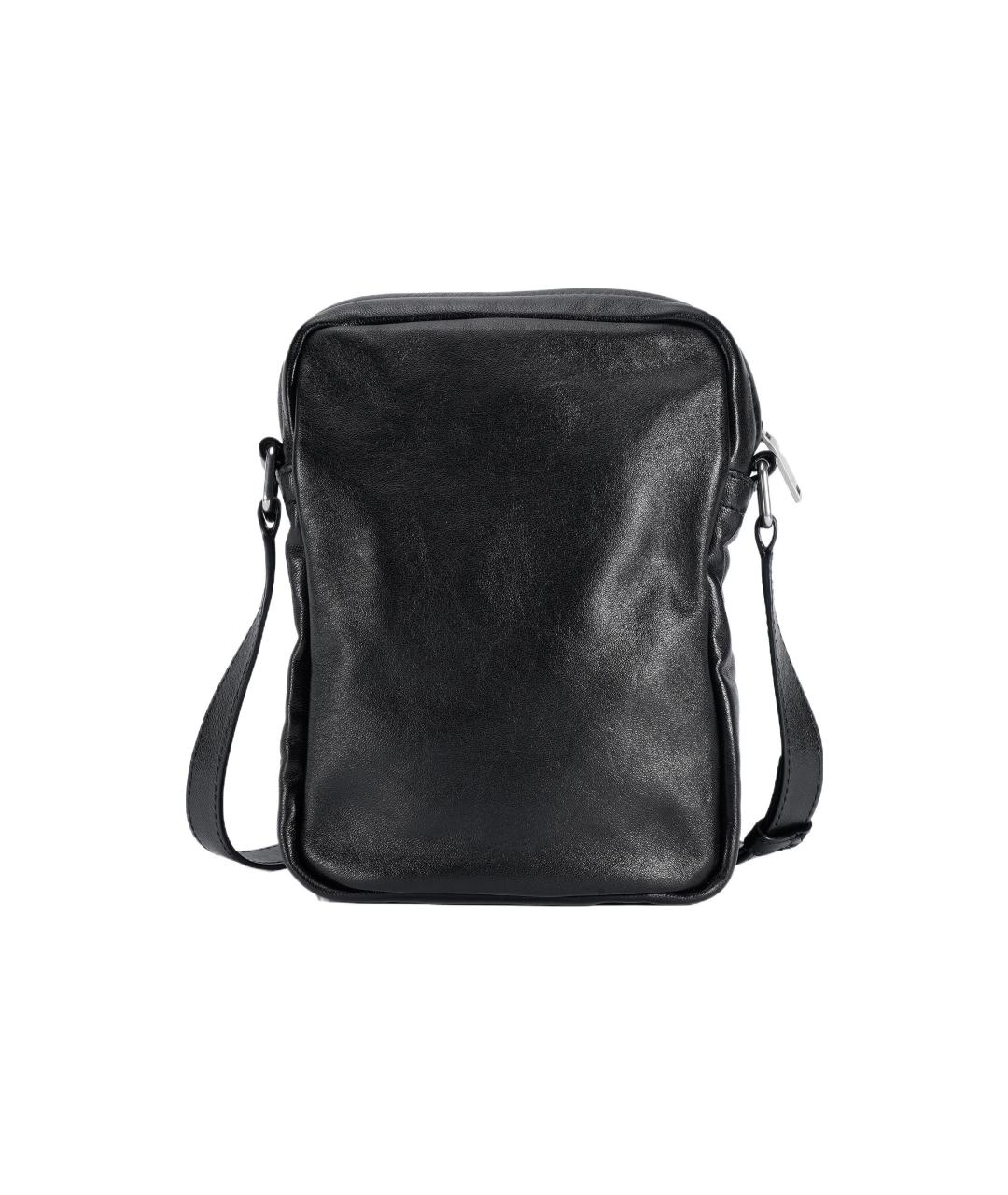 SAINT LAURENT Черная кожаная сумка на плечо, фото 3