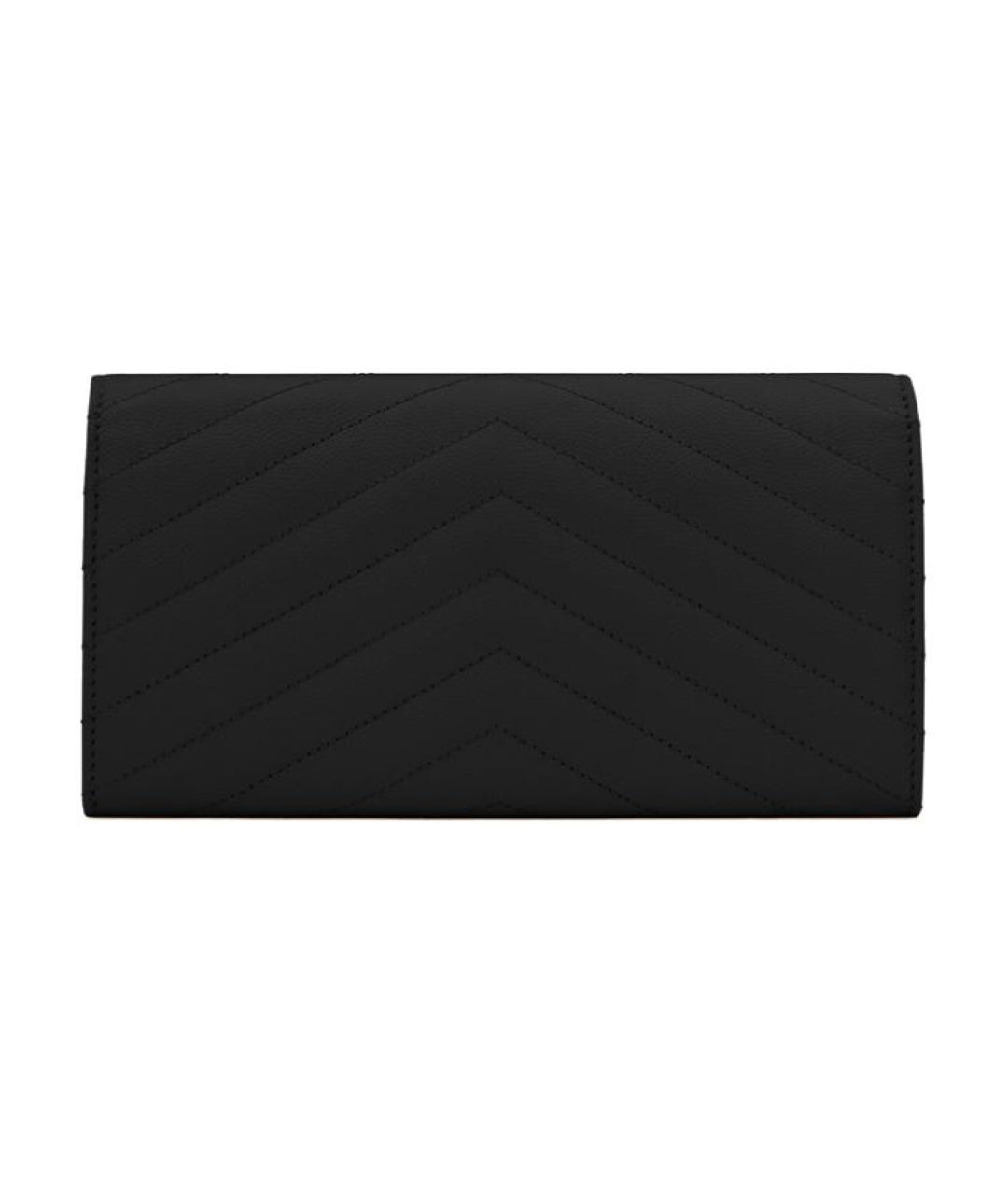 SAINT LAURENT Серый кожаный кошелек, фото 4