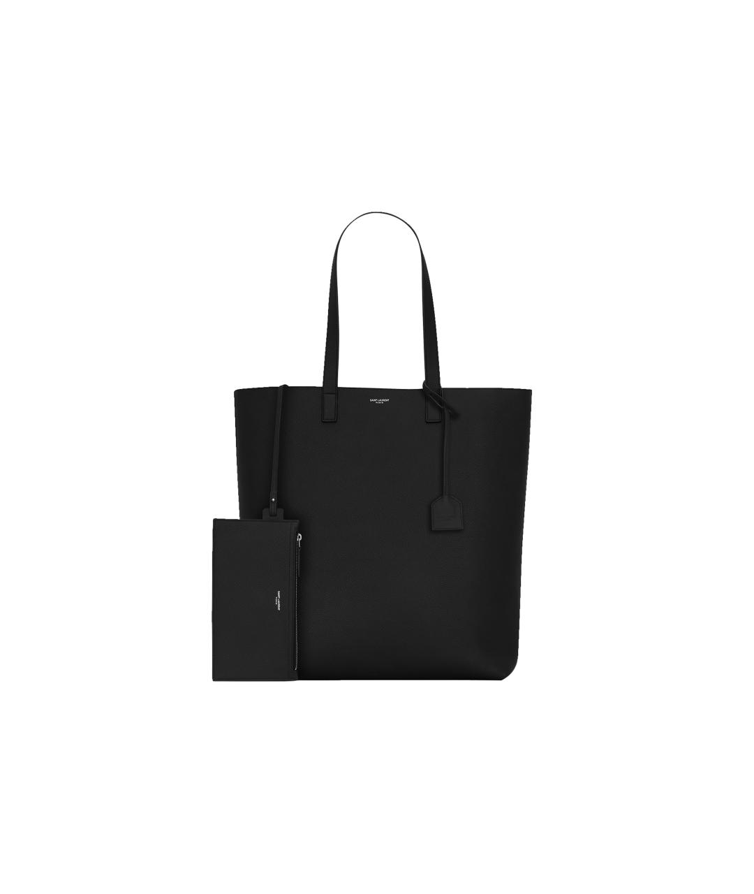 SAINT LAURENT Черная кожаная сумка на плечо, фото 6