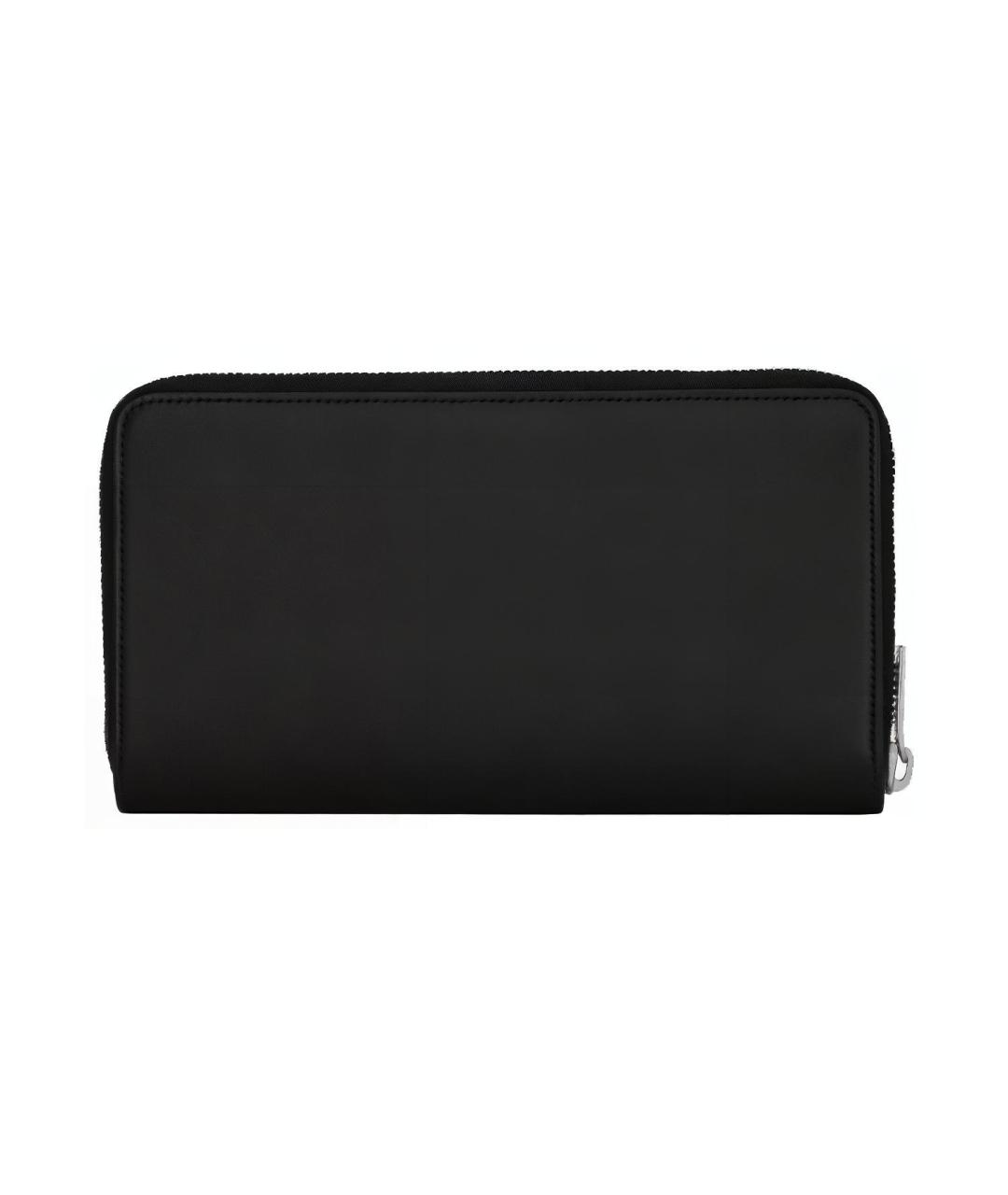 SAINT LAURENT Черный кожаный кошелек, фото 2