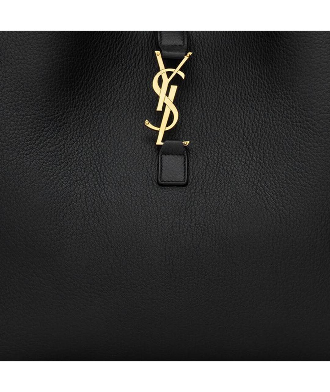SAINT LAURENT Черная кожаная сумка через плечо, фото 7