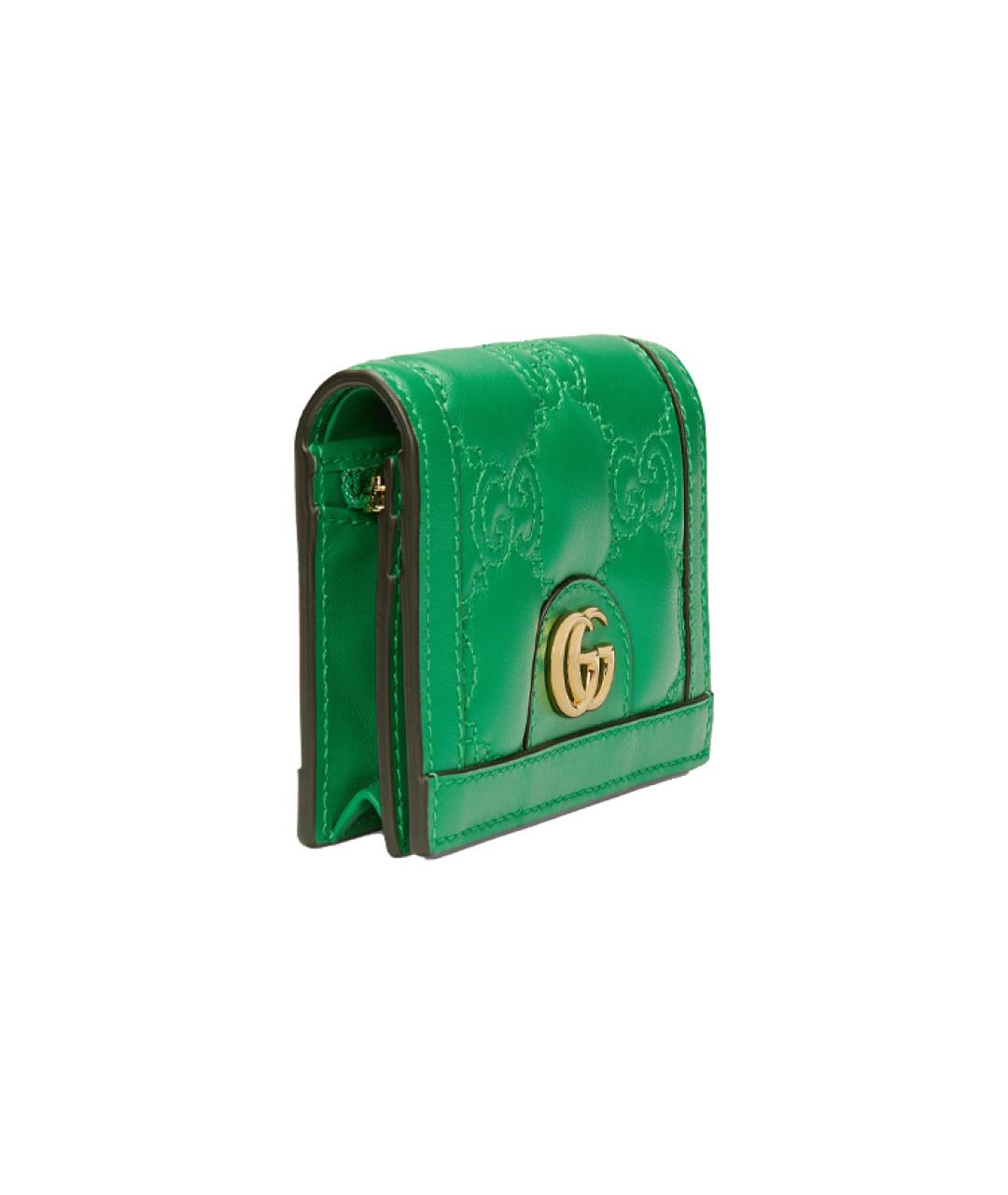 GUCCI Зеленый кожаный кошелек, фото 3