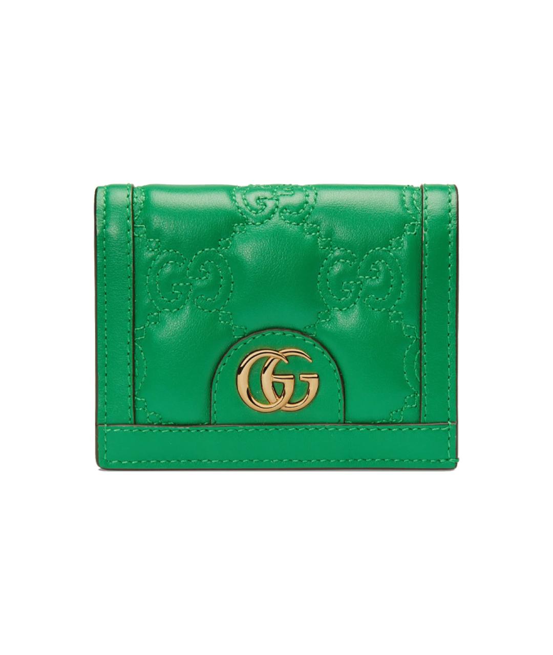 GUCCI Зеленый кожаный кошелек, фото 1