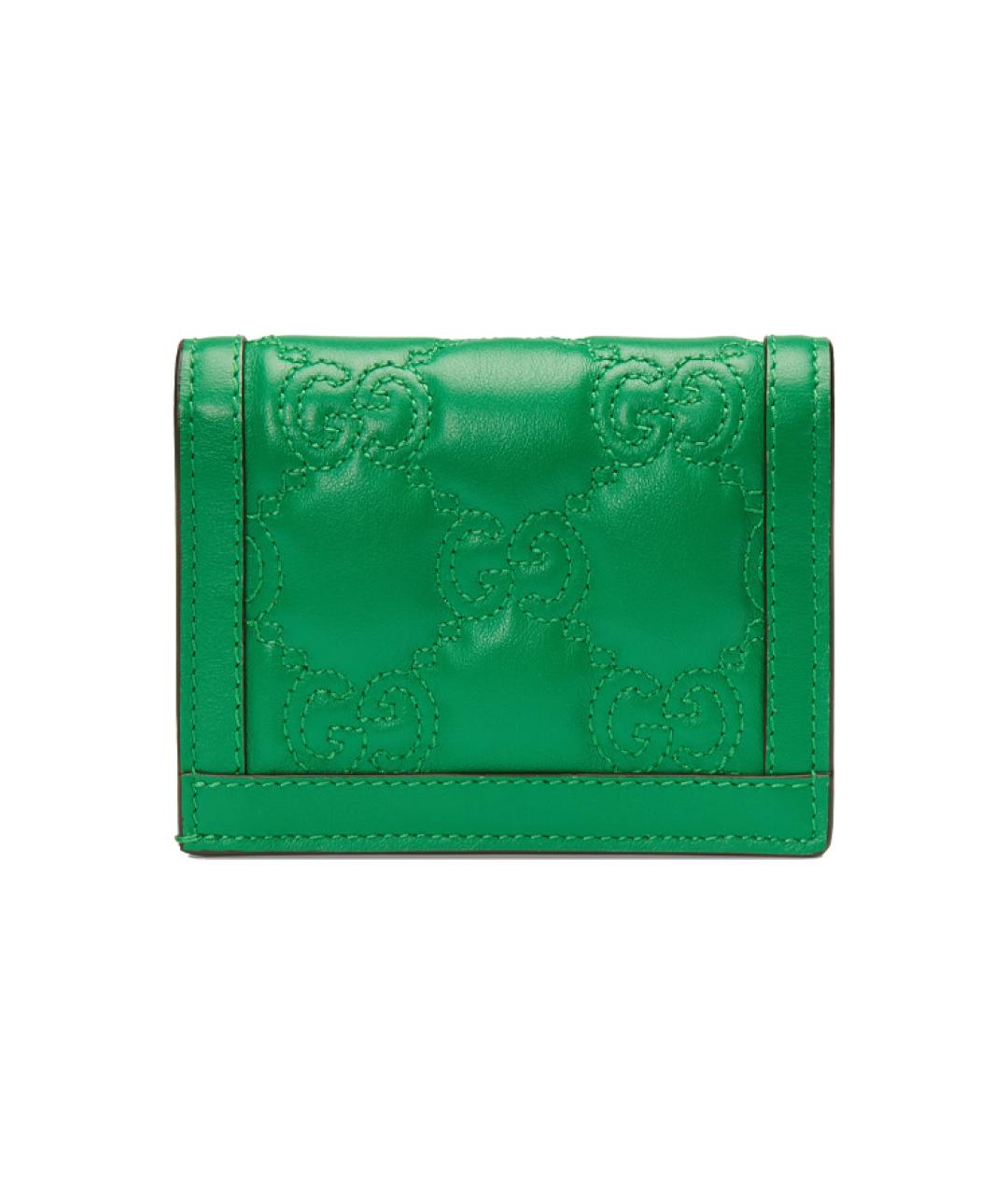 GUCCI Зеленый кожаный кошелек, фото 2