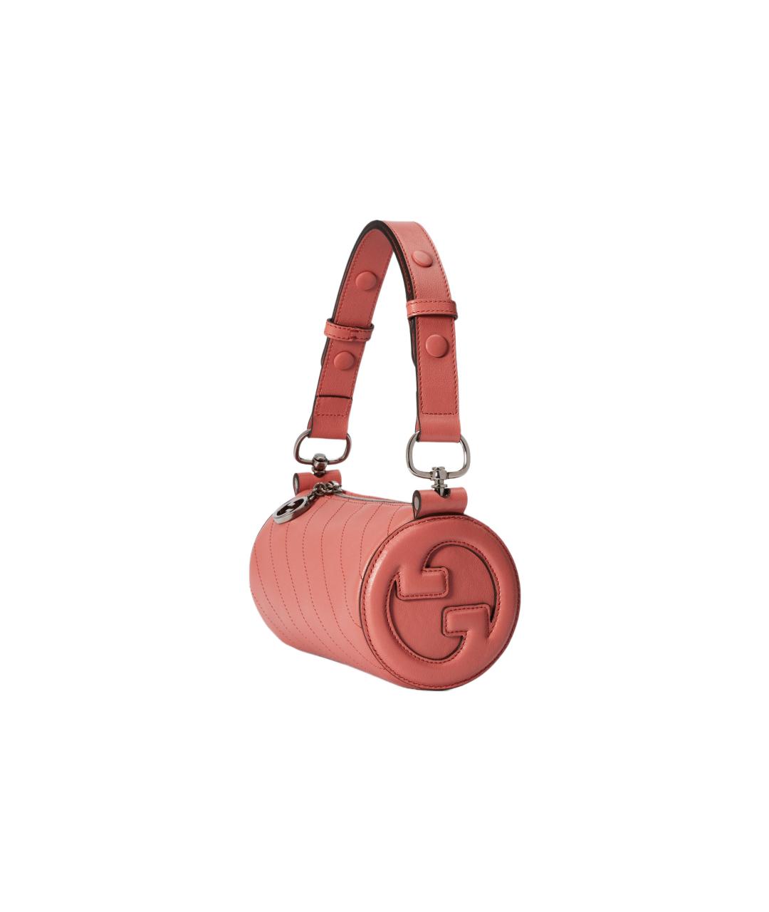 GUCCI Коралловая кожаная сумка через плечо, фото 2