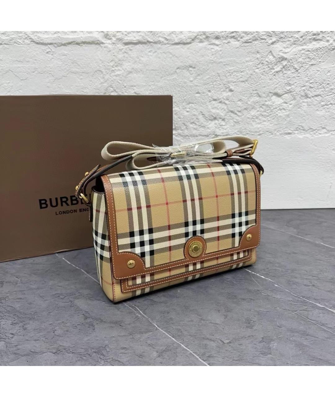 BURBERRY Хаки кожаная сумка через плечо, фото 2