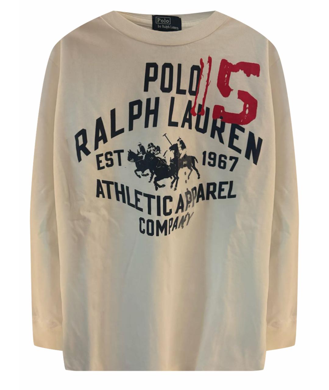 POLO RALPH LAUREN Белая хлопковая детская футболка, фото 1