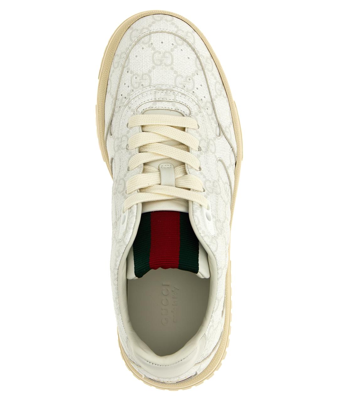GUCCI Белые текстильные кеды, фото 4