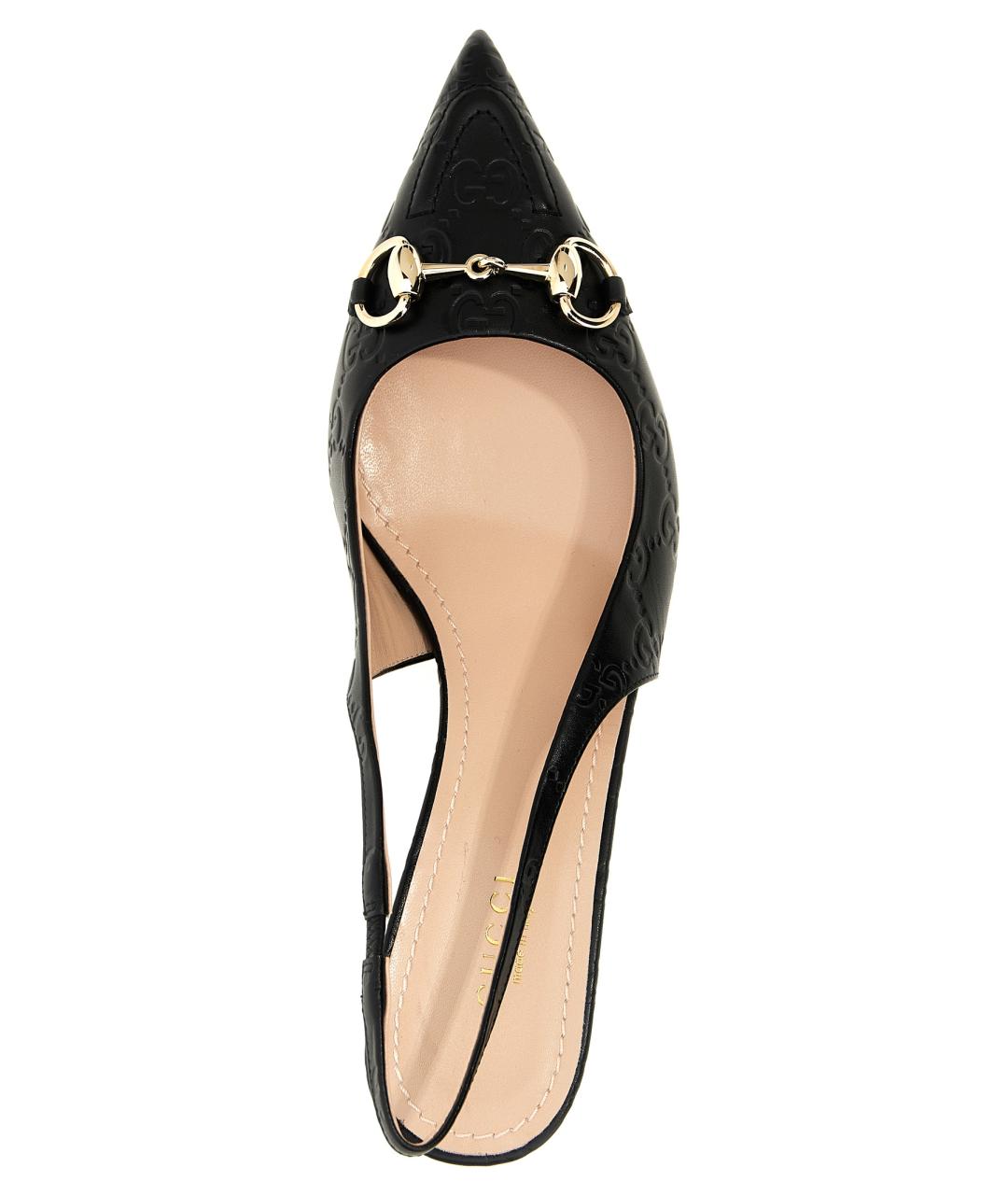 GUCCI Черные кожаные туфли, фото 4