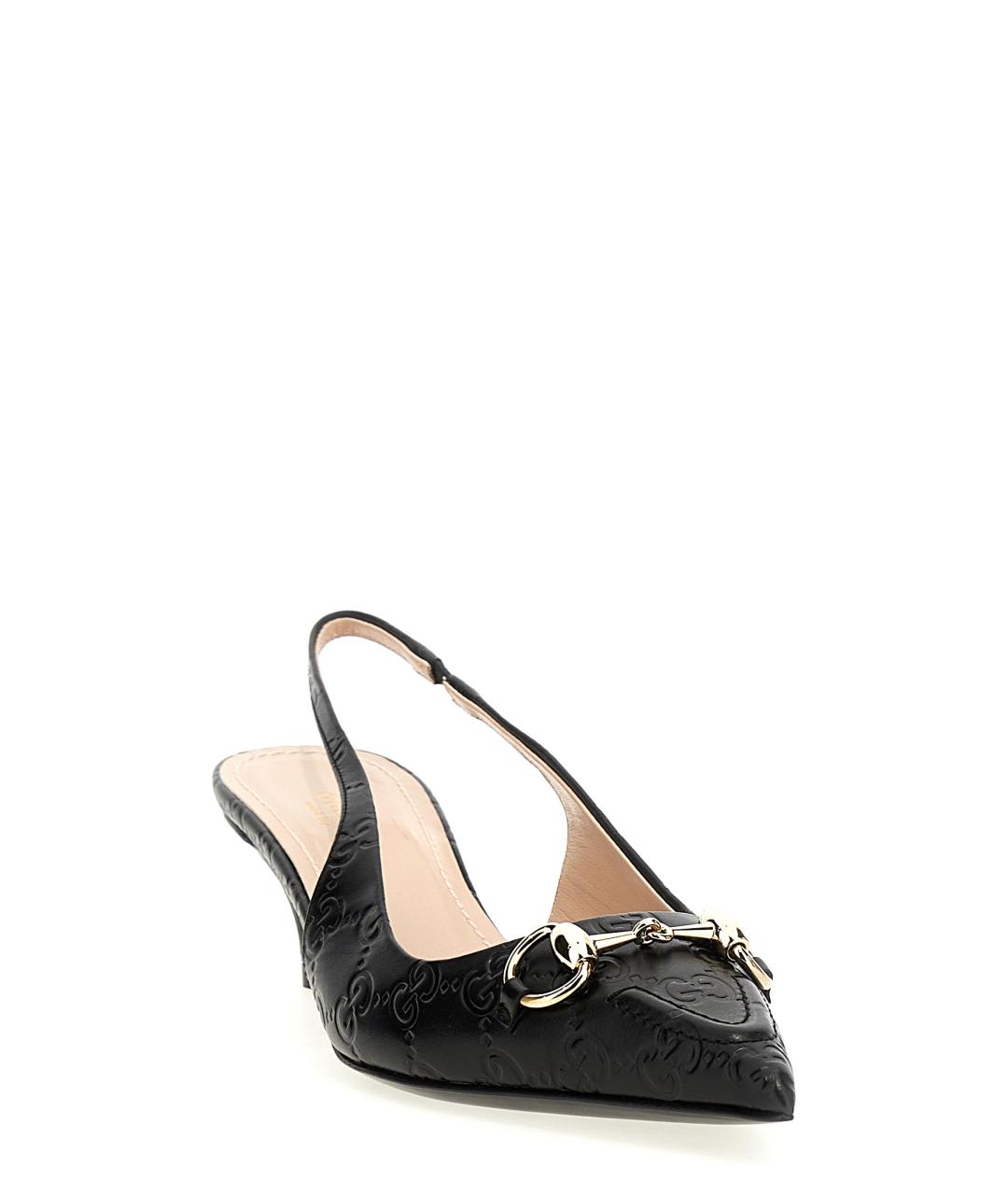 GUCCI Черные кожаные туфли, фото 2