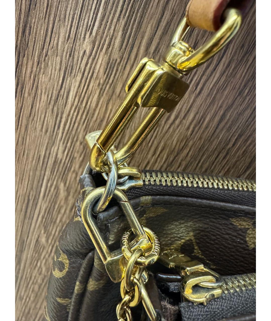 LOUIS VUITTON Хаки кожаная сумка через плечо, фото 4