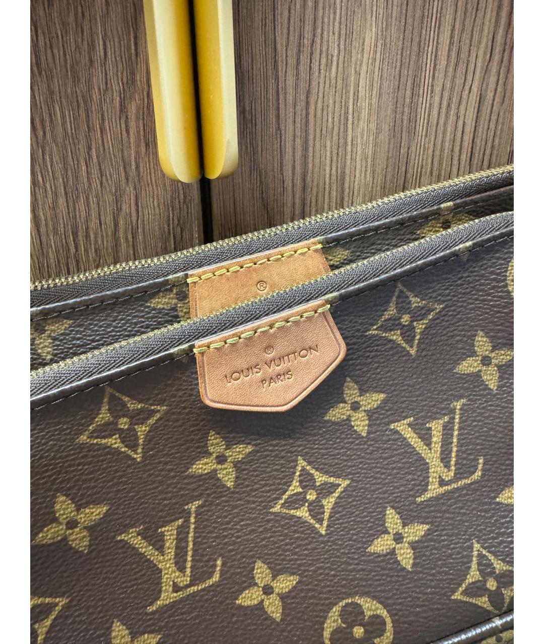 LOUIS VUITTON Хаки кожаная сумка через плечо, фото 3