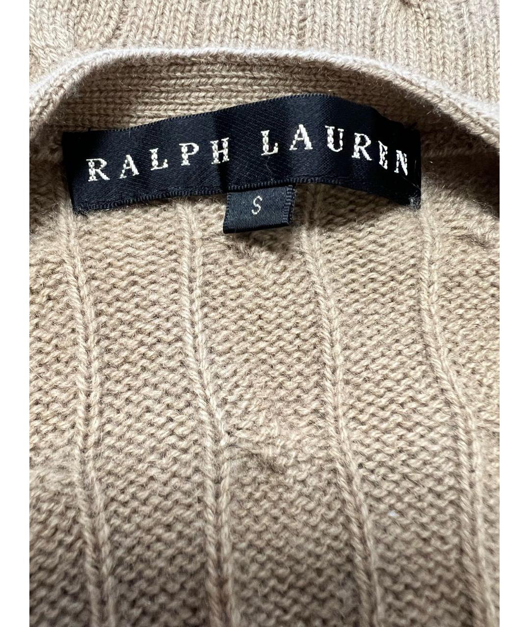 RALPH LAUREN Коричневый кашемировый кардиган, фото 4