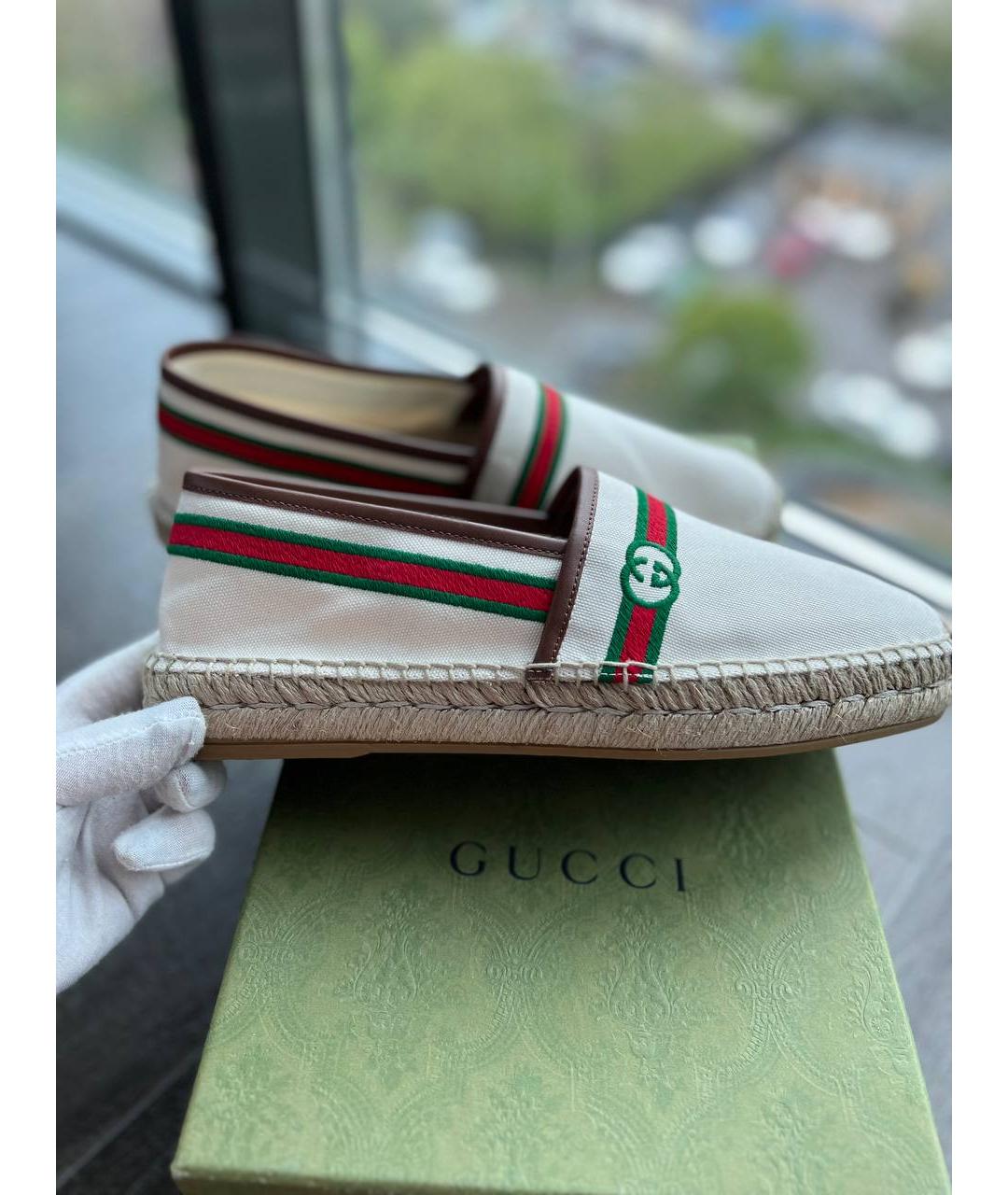 GUCCI Бежевые лоферы, фото 4