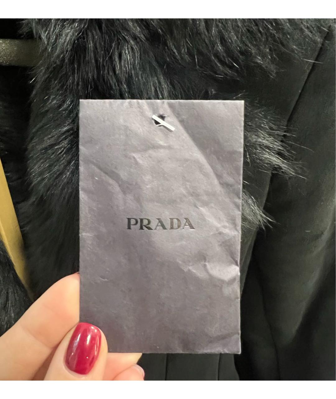 PRADA Черная дубленка, фото 3