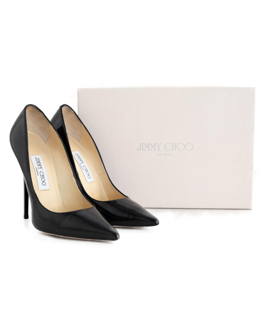 JIMMY CHOO Черные туфли из лакированной кожи, фото 6