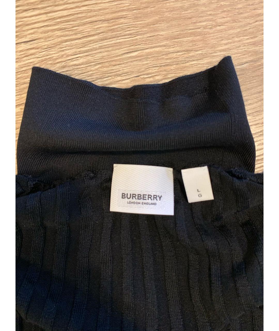 BURBERRY Черная шелковая водолазка, фото 3