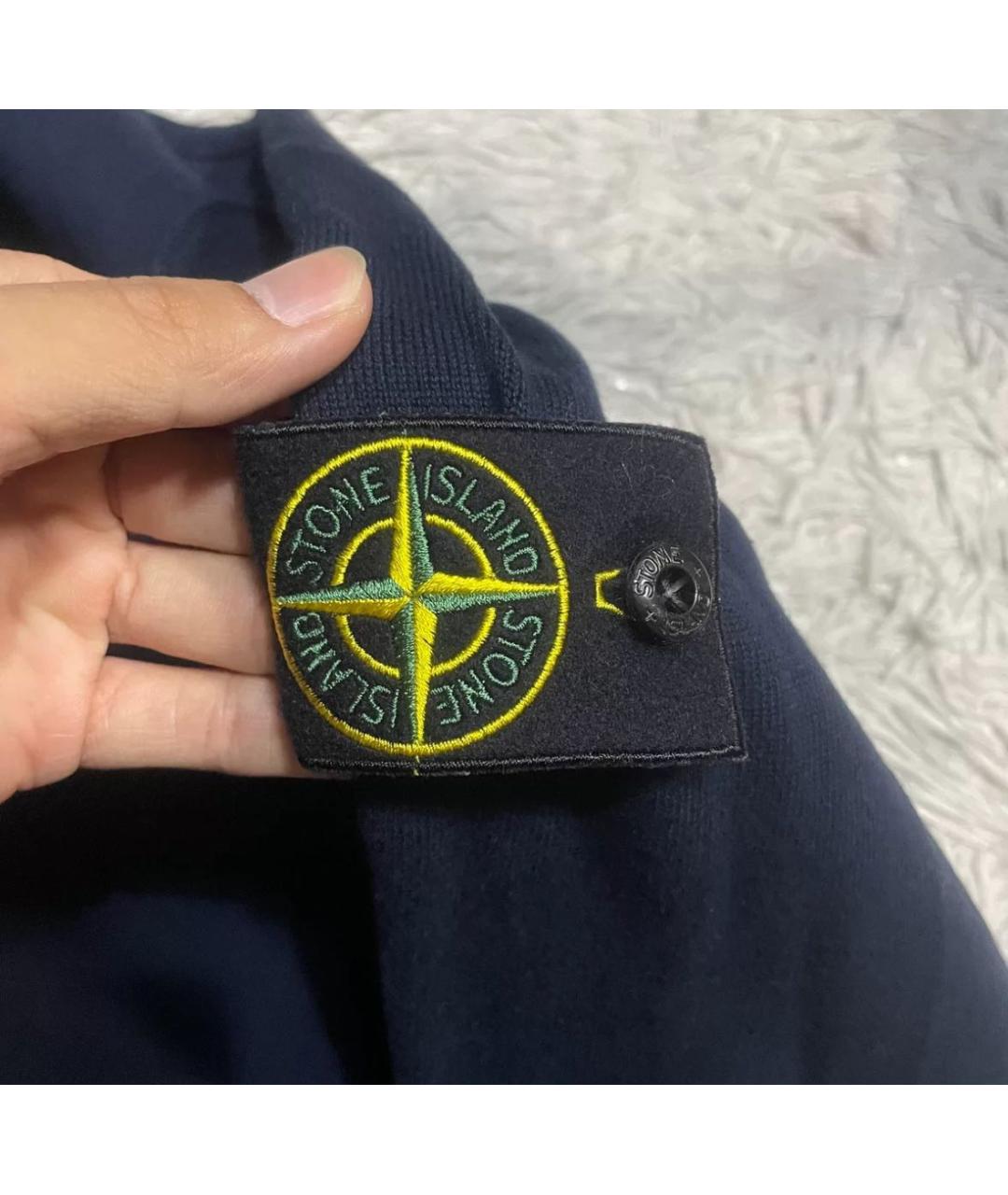 STONE ISLAND Темно-синий кардиган, фото 3