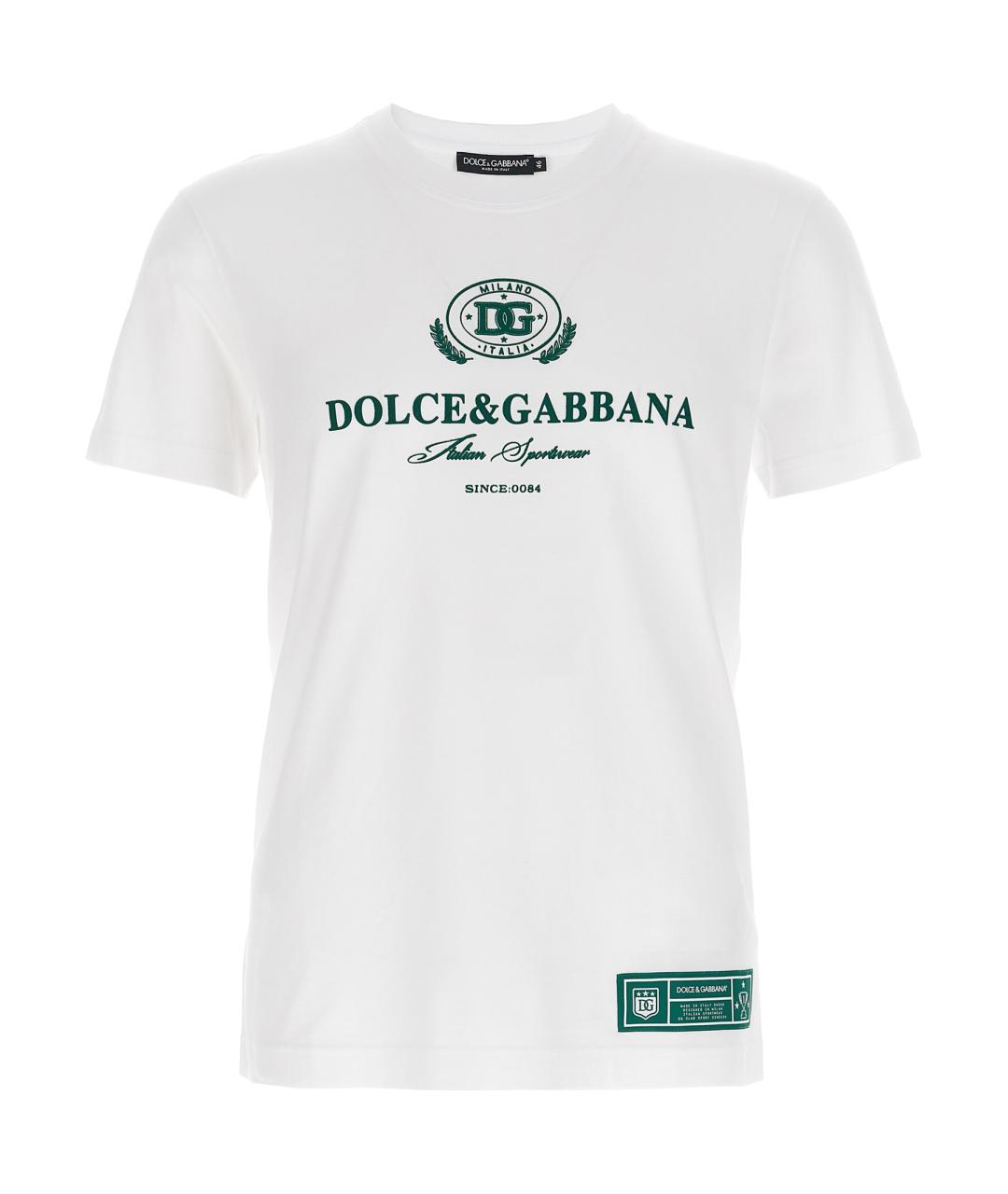 DOLCE&GABBANA Белая хлопковая футболка, фото 1