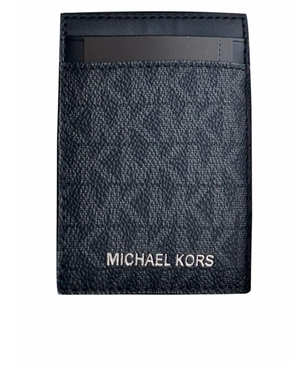 MICHAEL KORS Черный кожаный кардхолдер, фото 1