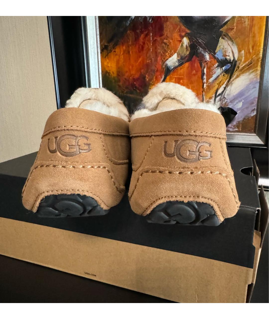 UGG AUSTRALIA Горчичные замшевые мокасины, фото 4