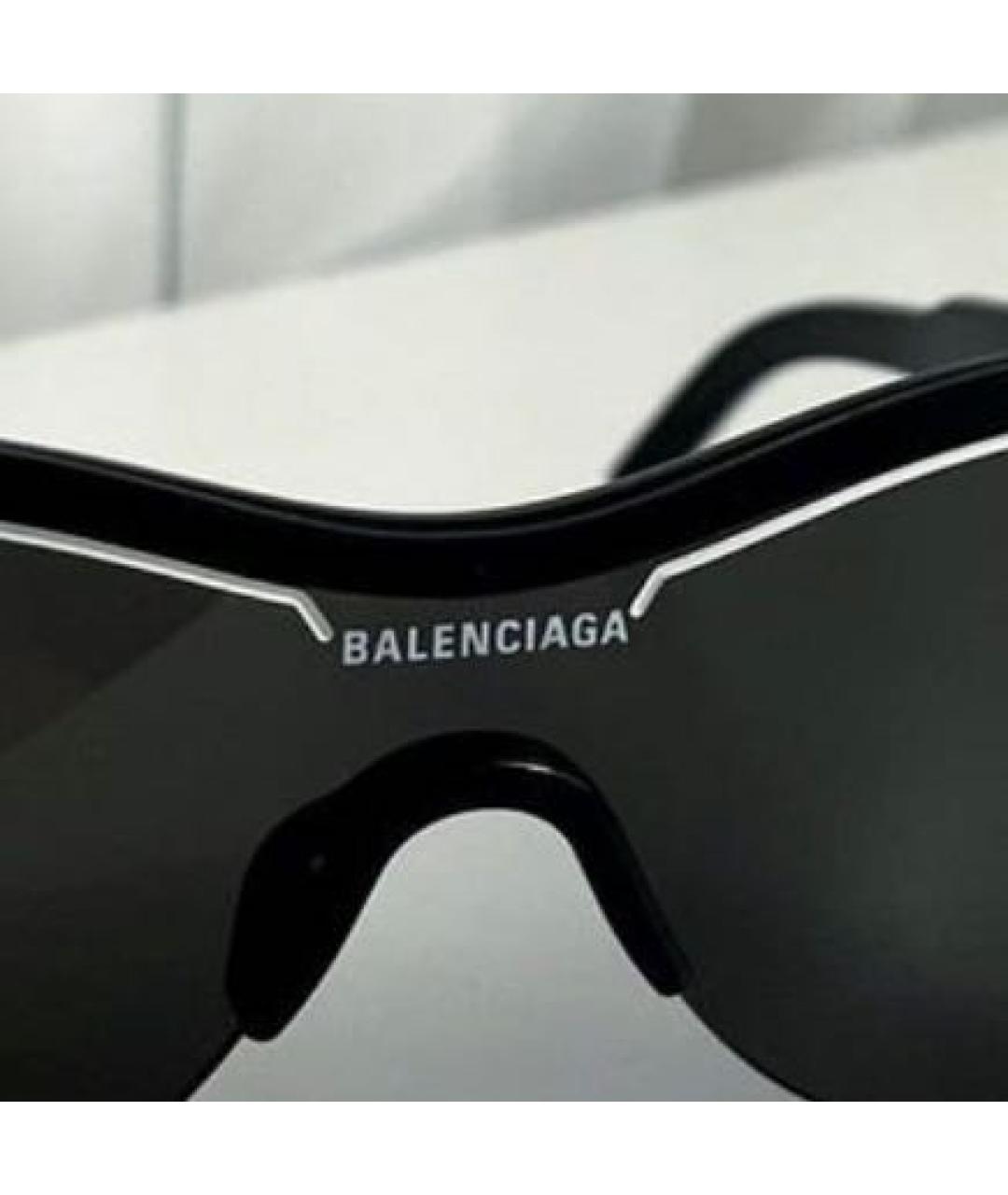 BALENCIAGA Черные пластиковые солнцезащитные очки, фото 6