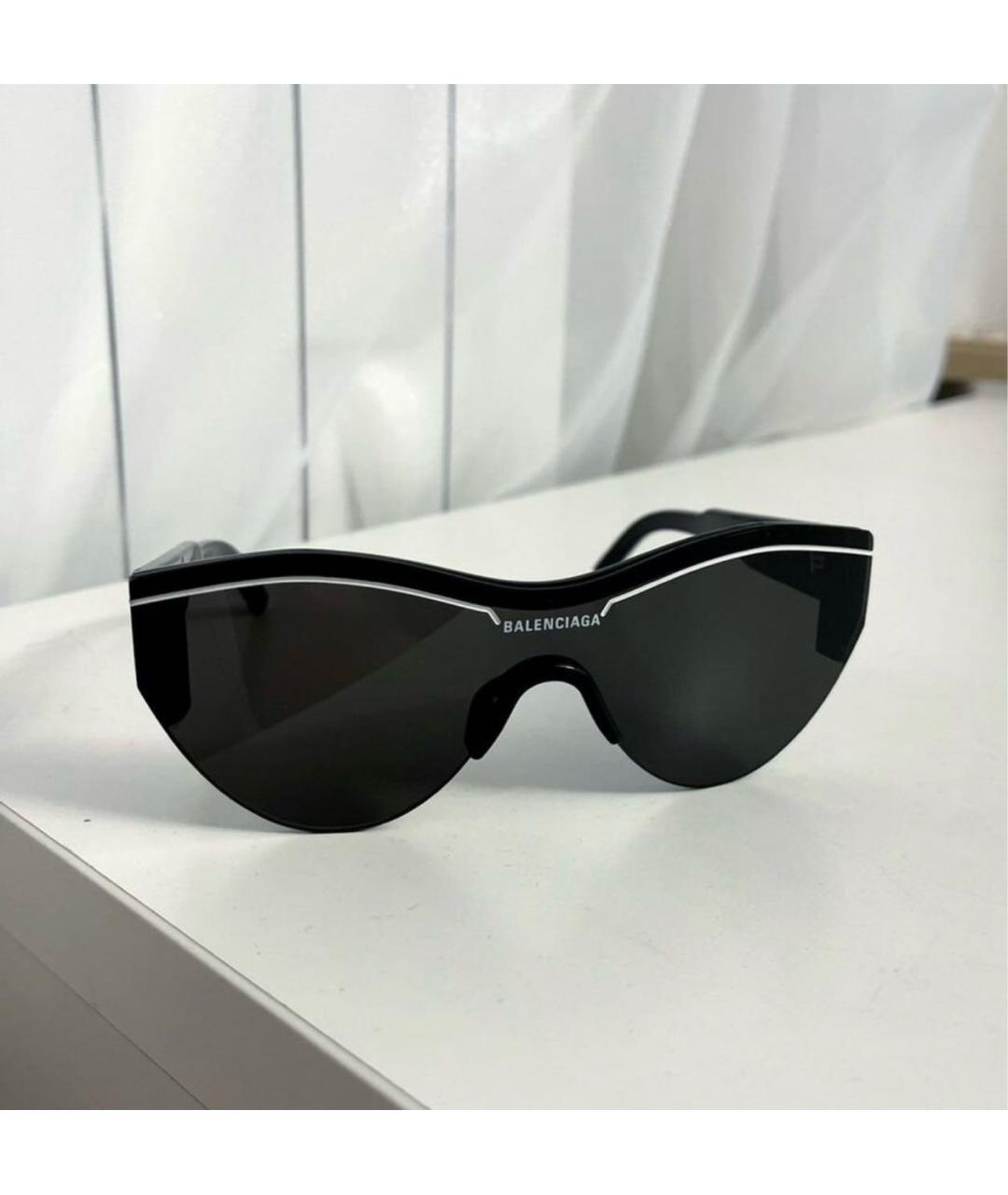 BALENCIAGA Черные пластиковые солнцезащитные очки, фото 8