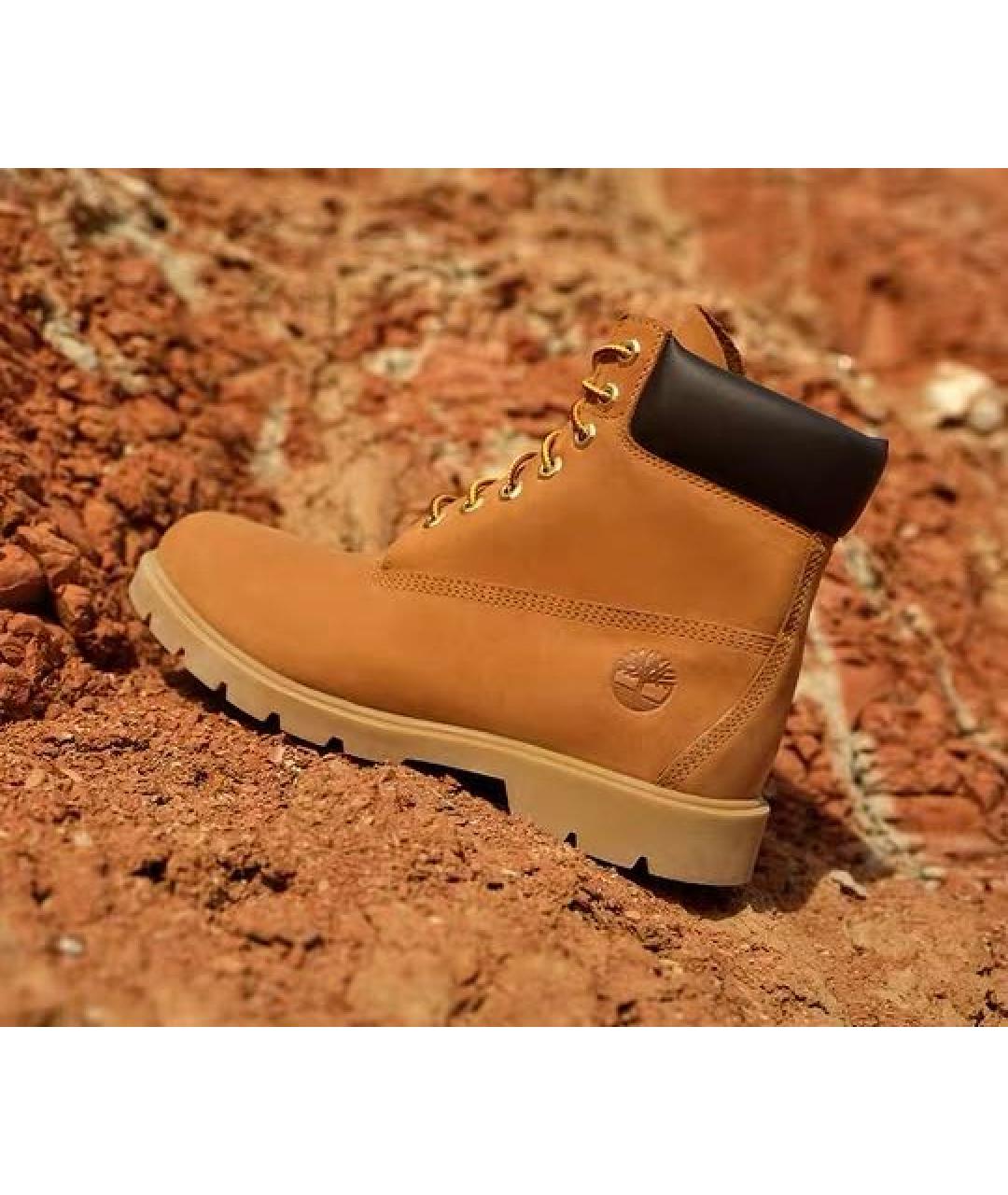 TIMBERLAND Горчичные нубуковые высокие ботинки, фото 6