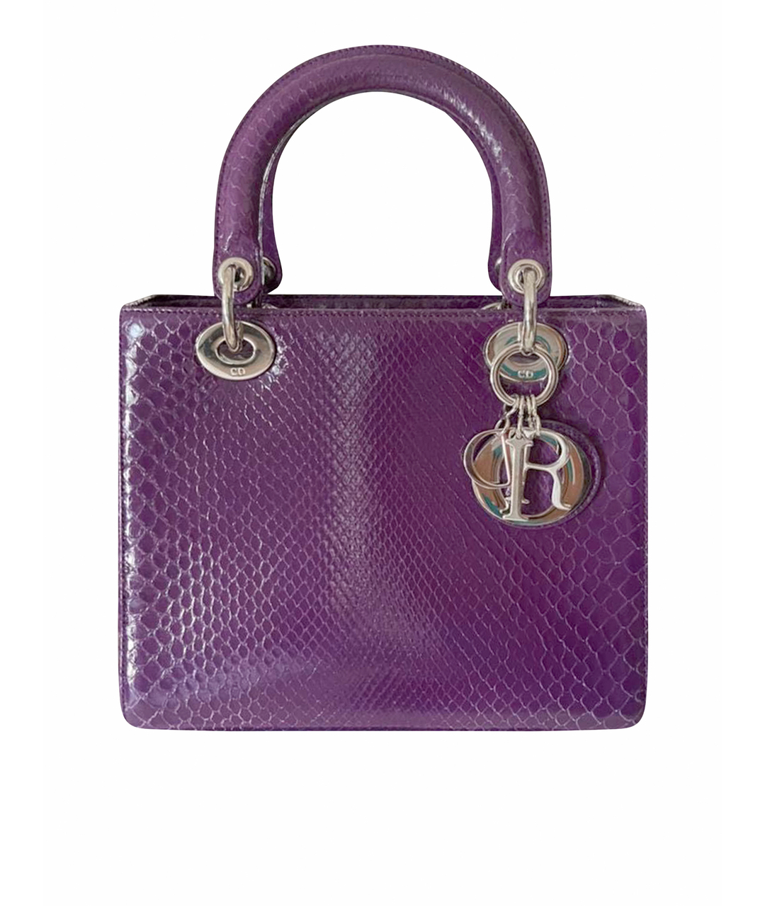 CHRISTIAN DIOR Фиолетовая сумка тоут из экзотической кожи, фото 1