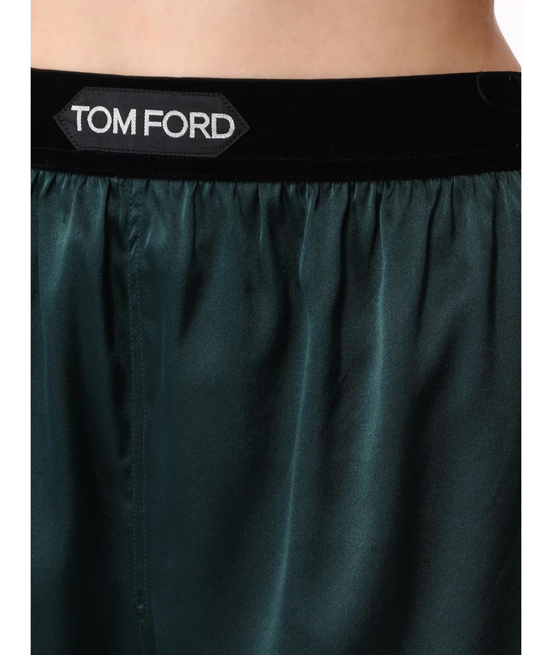 TOM FORD Зеленые шелковые шорты, фото 4