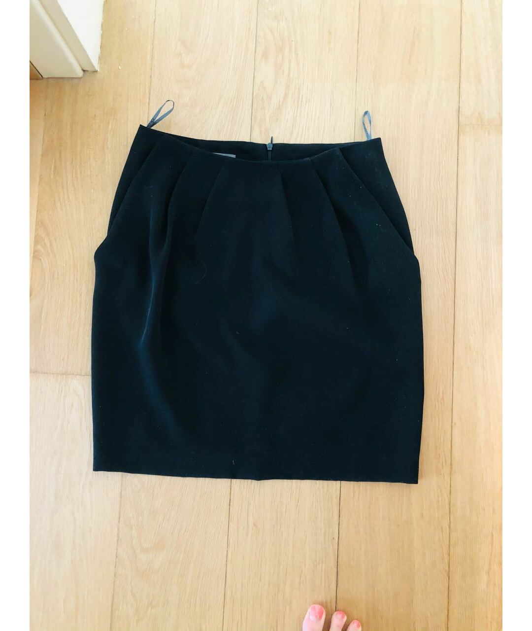 CALVIN KLEIN Черная полиэстеровая юбка мини, фото 4
