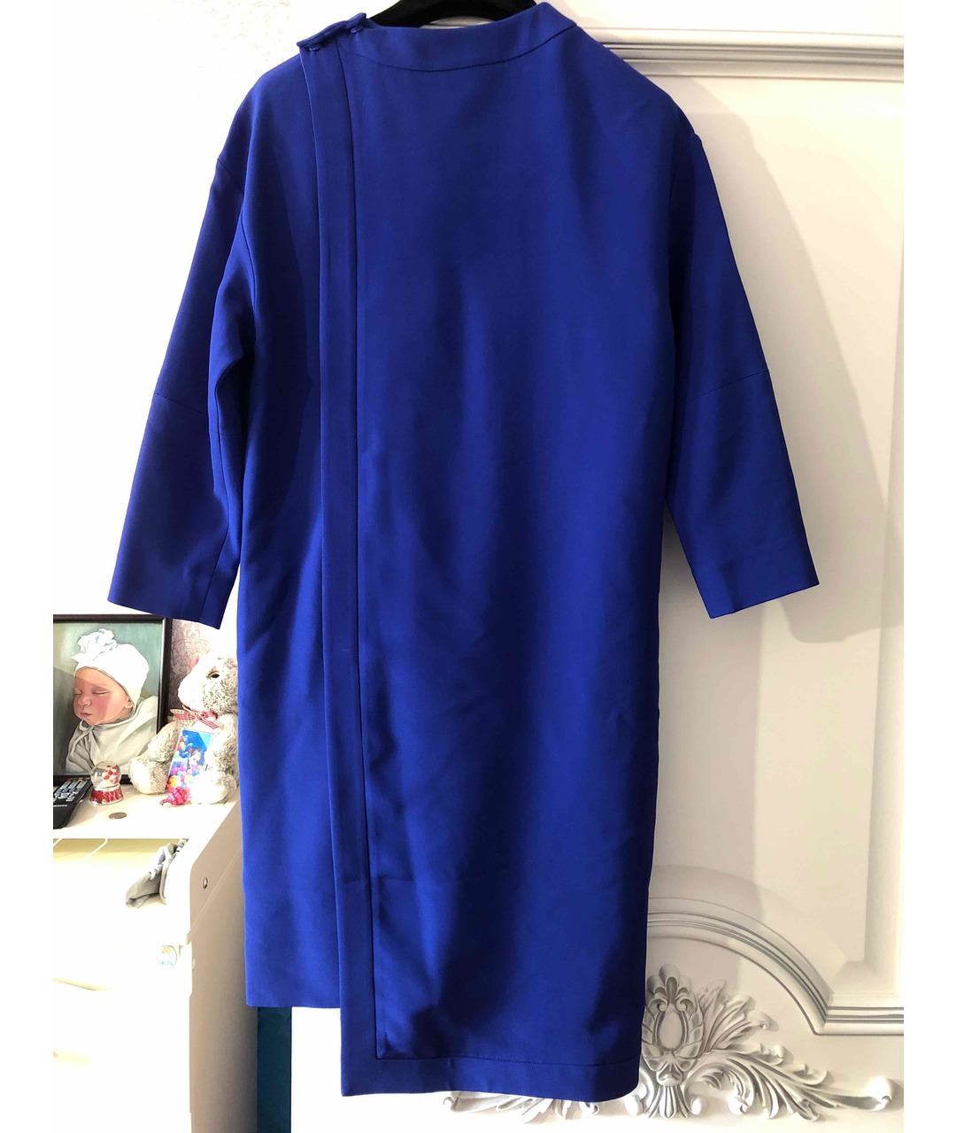 FENDI Синее вискозное коктейльное платье, фото 2