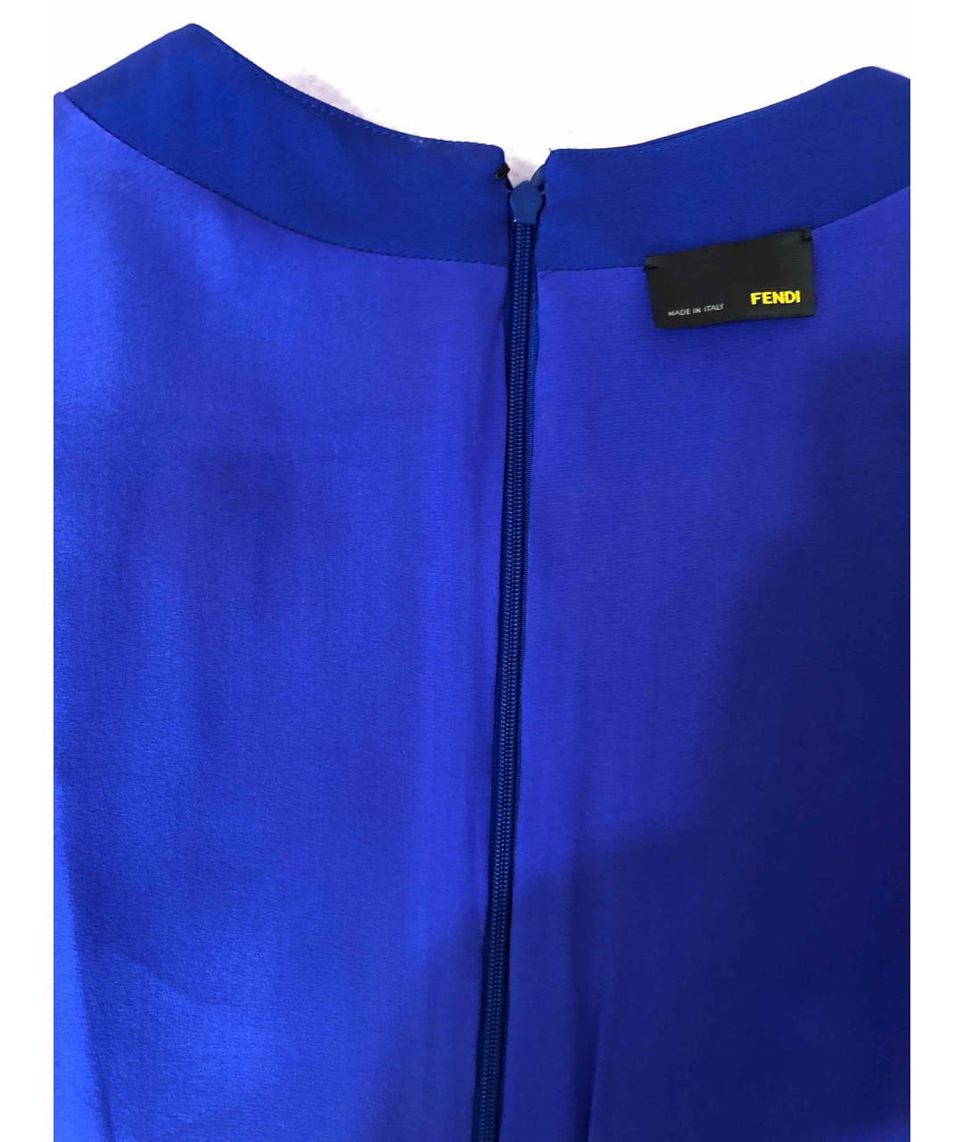 FENDI Синее вискозное коктейльное платье, фото 3