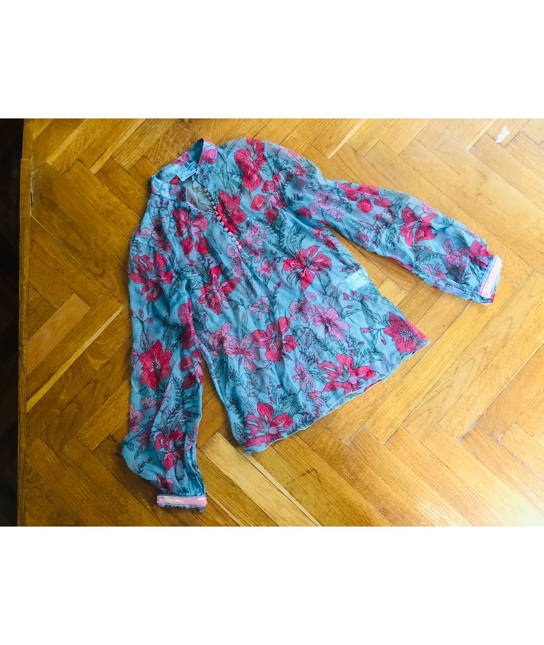 MISS BLUMARINE Мульти шелковая рубашка/блузка, фото 6