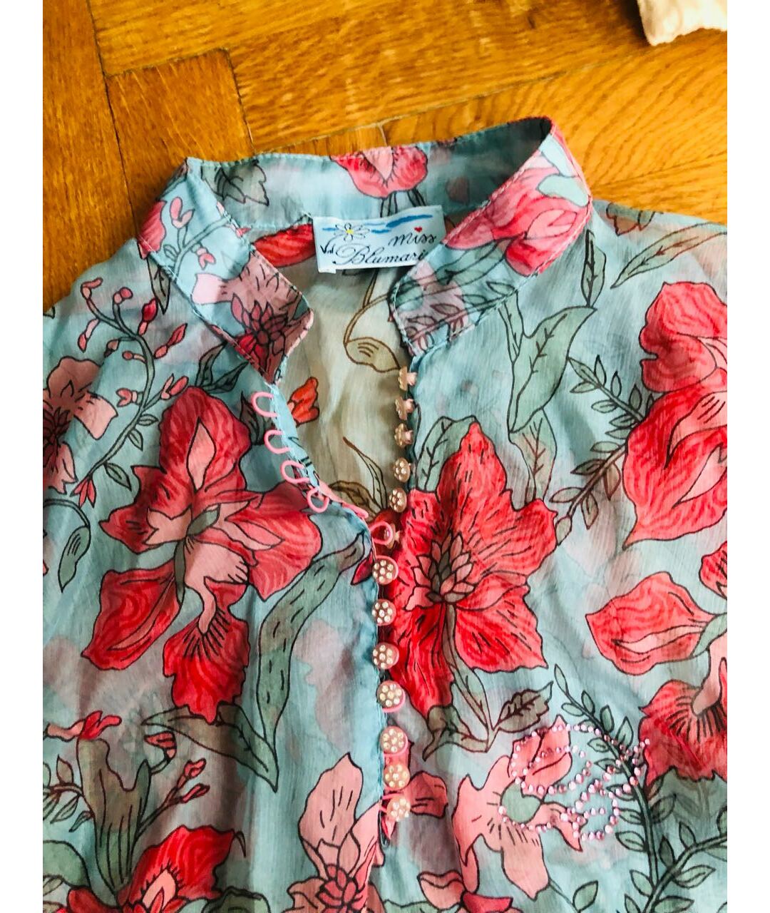 MISS BLUMARINE Мульти шелковая рубашка/блузка, фото 2