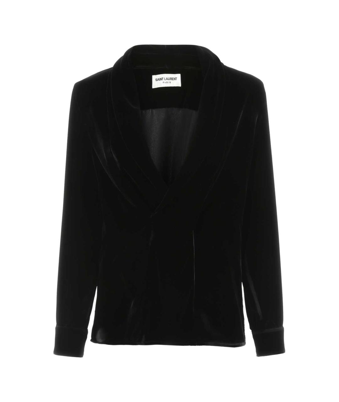 SAINT LAURENT Черная вискозная рубашка, фото 1