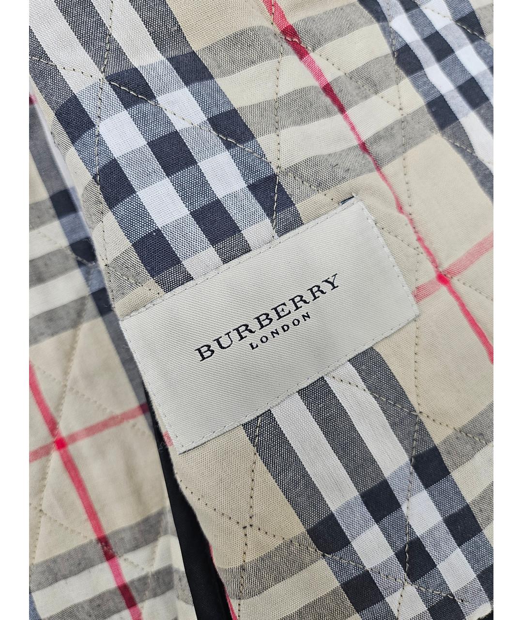 BURBERRY Черная полиэстеровая куртка, фото 8