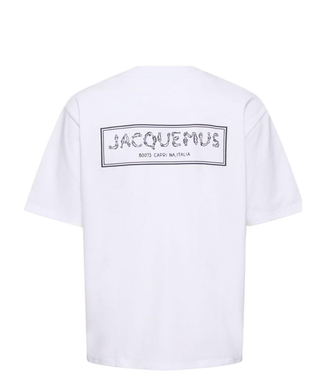 JACQUEMUS Белая хлопковая футболка, фото 2